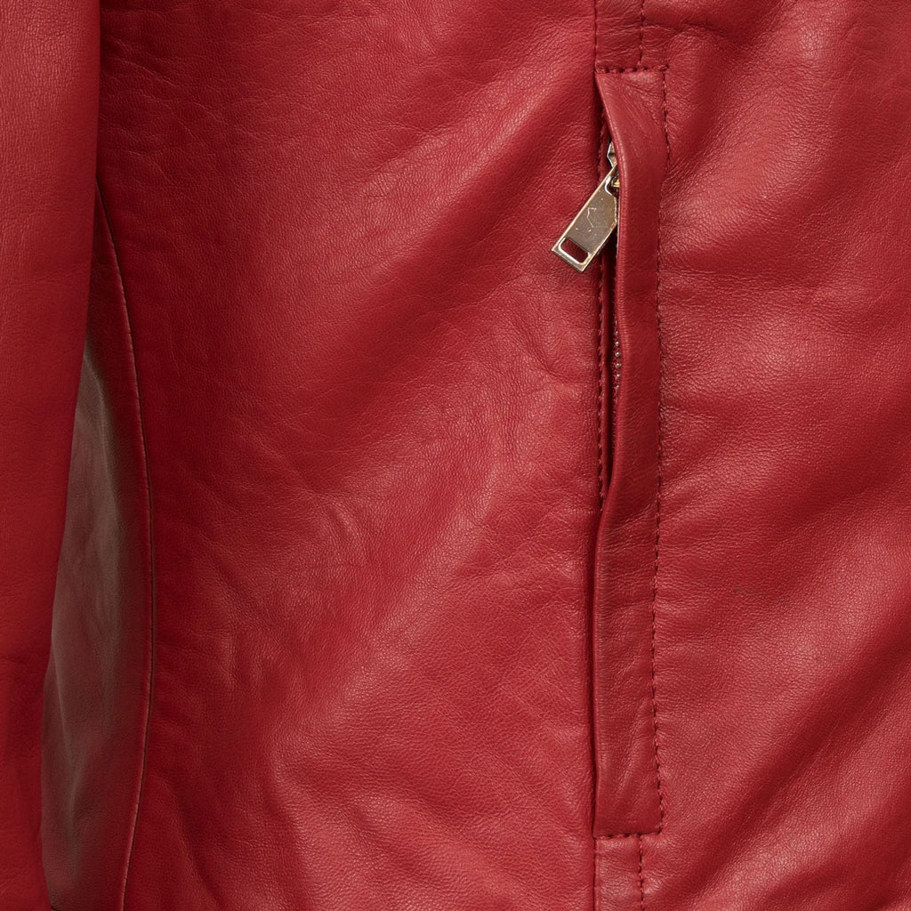 Women Biker Jacket, Leather Jacket Red Zing Apparel