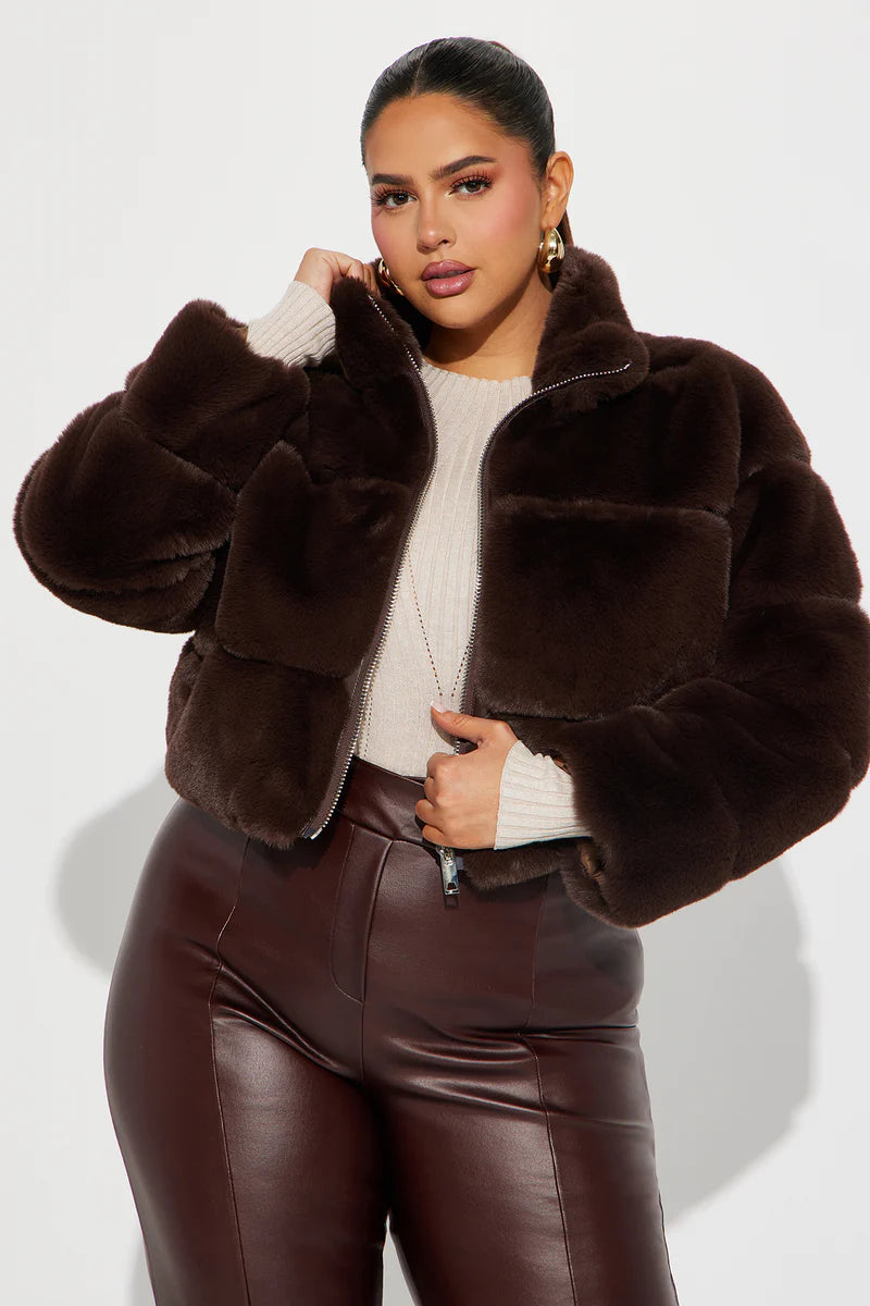 Fashion-Nova-Ella-Faux-Fur-Jacket-In-Brown