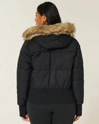 Faux-Fur-Trim-Puffer-Bomber-Jacket