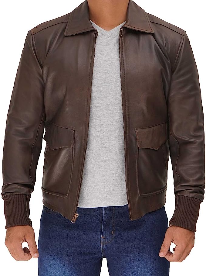 For_Sale_Vintage_Brown_Bomber_Leather_Jacket_Men