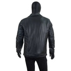 Seth Rollins Black Fur Black Leather Jacket Zing Apparel