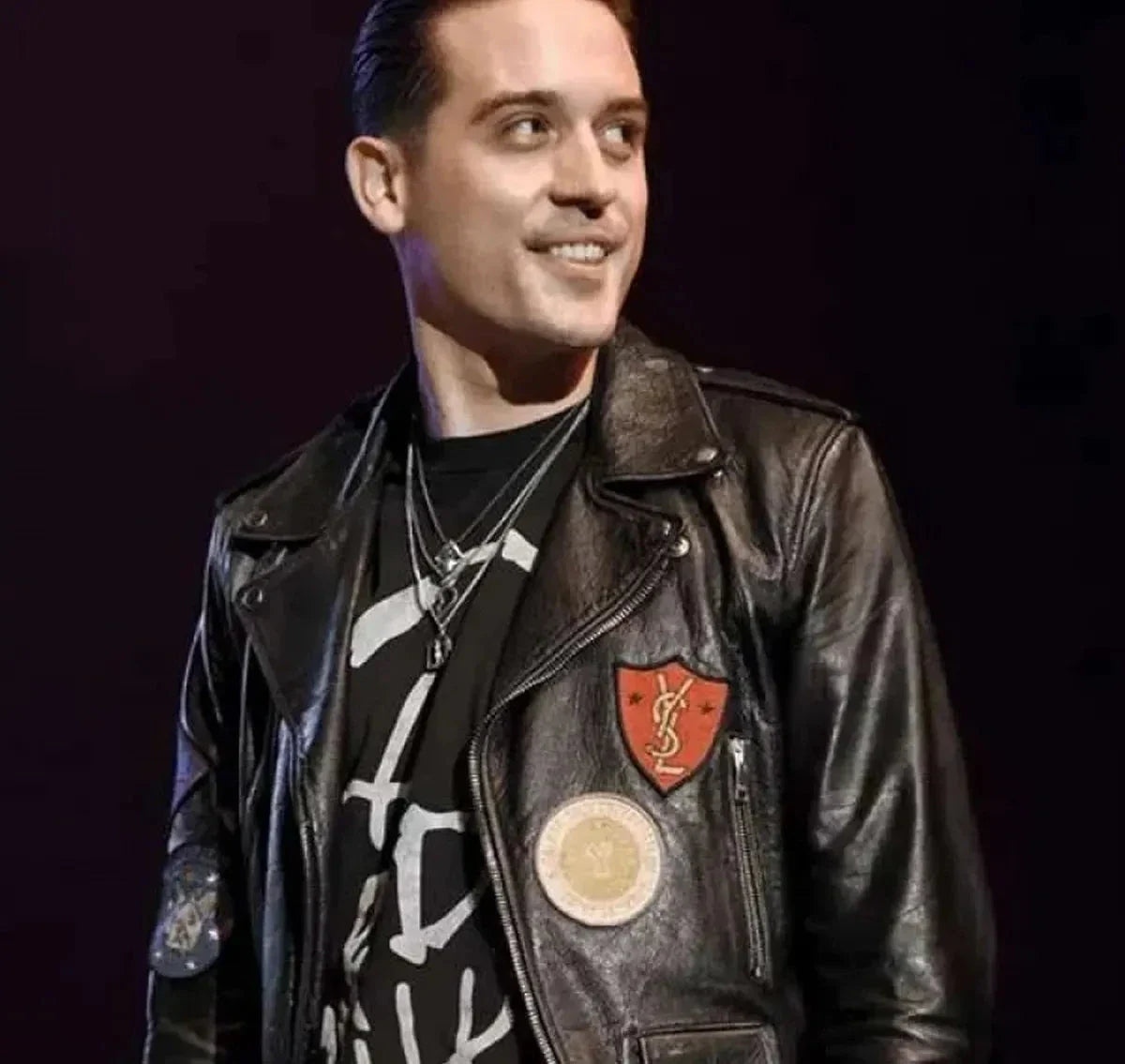 G-Eazy Biker Black Real Leather Jacket Zing Apparel