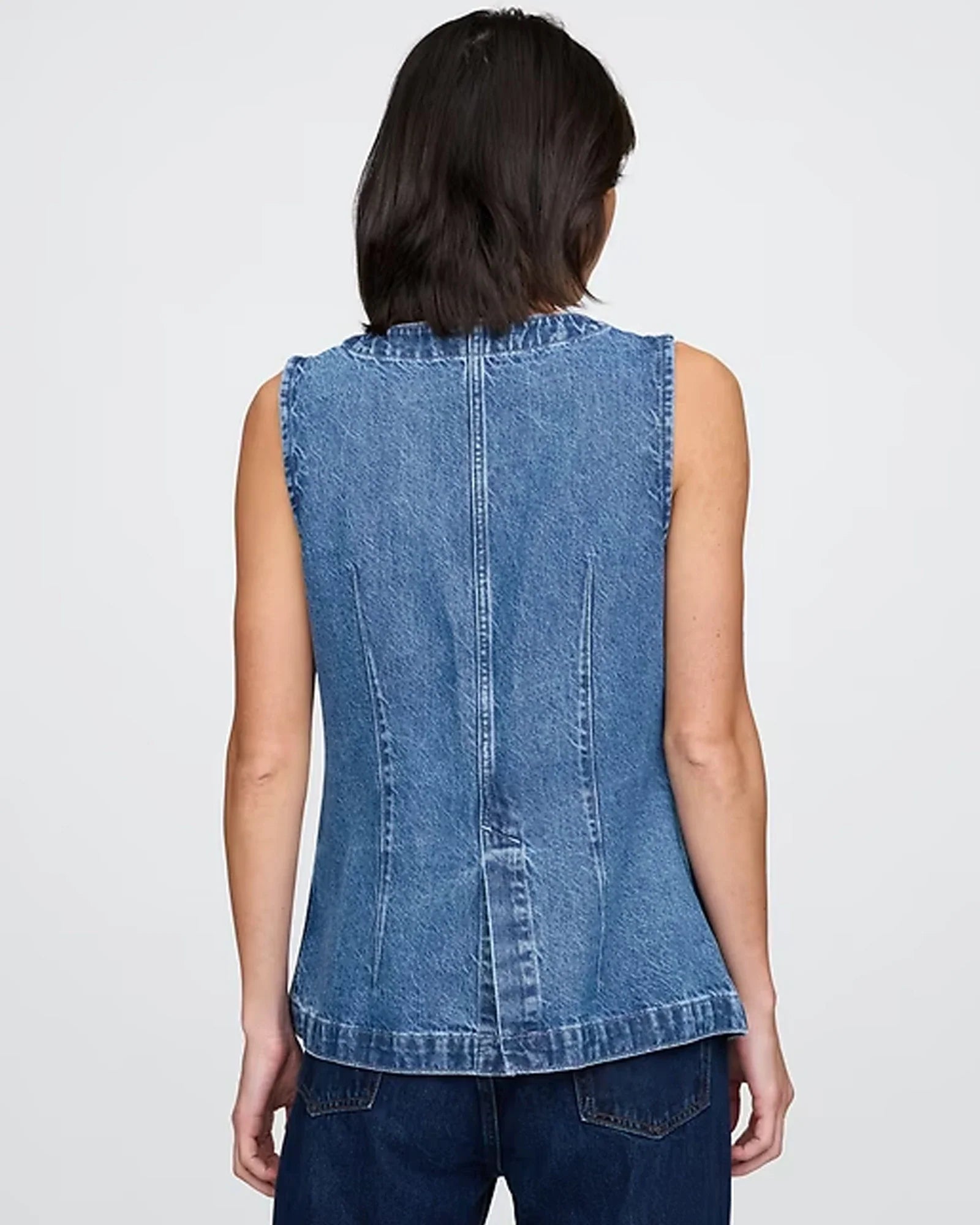 Gap-Longline-Denim-Vest-Blue