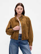 Gap-Twill-Bubble-Jacket-Brown