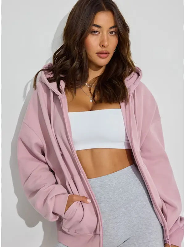 Garage Ultrafleece Full Zip Hoodie Pink