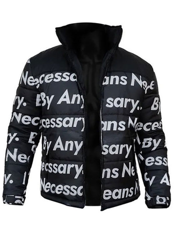 Goku Drip Black Puffer Jacket