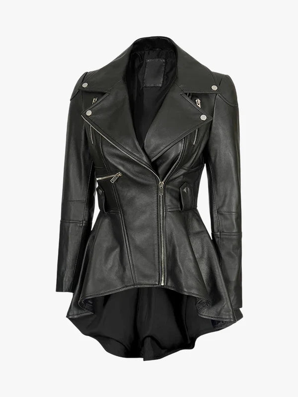 Gonzalez-Womens-Black-Asymmetrical-Peplum-Leather-Jacket-3-1