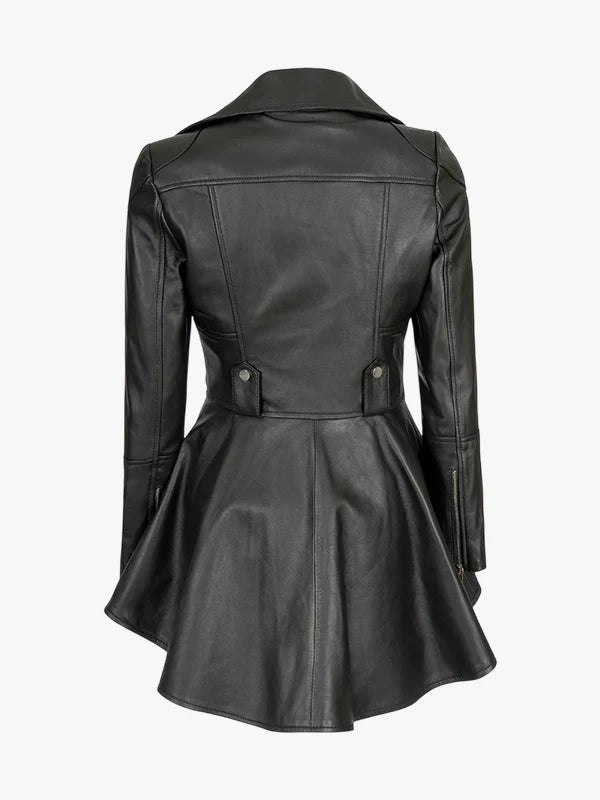 Gonzalez-Womens-Black-Asymmetrical-Peplum-Leather-Jacket-4