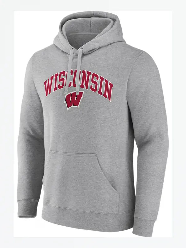 Grey Wisconsin Badgers Hoodie