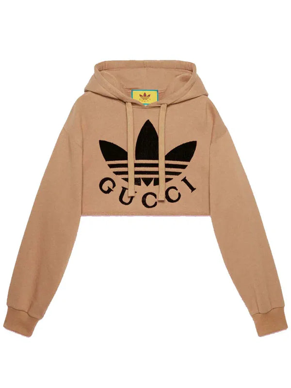 Gucci × Adidas Cropped Hoodie