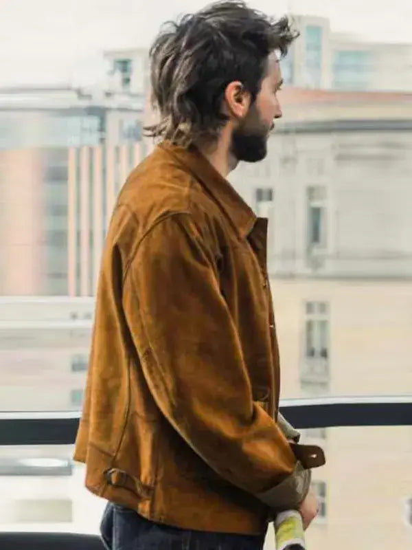 Guy Burnet S02 stylish brown suede jacket