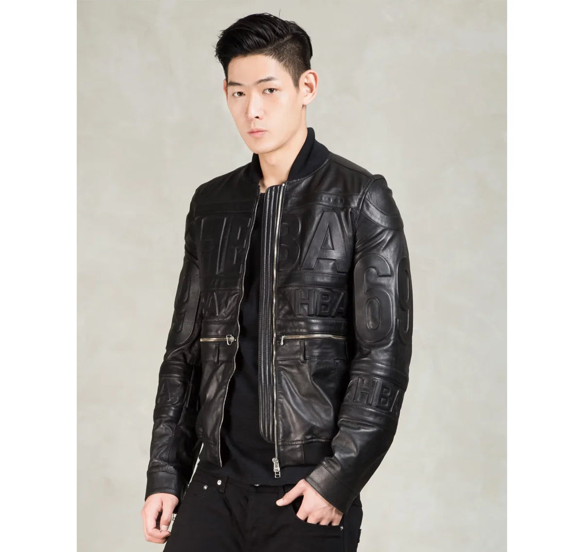 HBA Leather Bomber Jacket