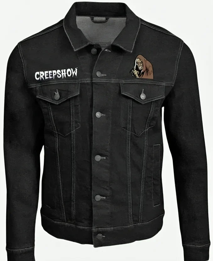 Halloween Creepshow Black Denim Jacket