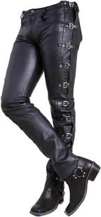 Handmade_Black_Leather_Pants_with_Side_Buckles