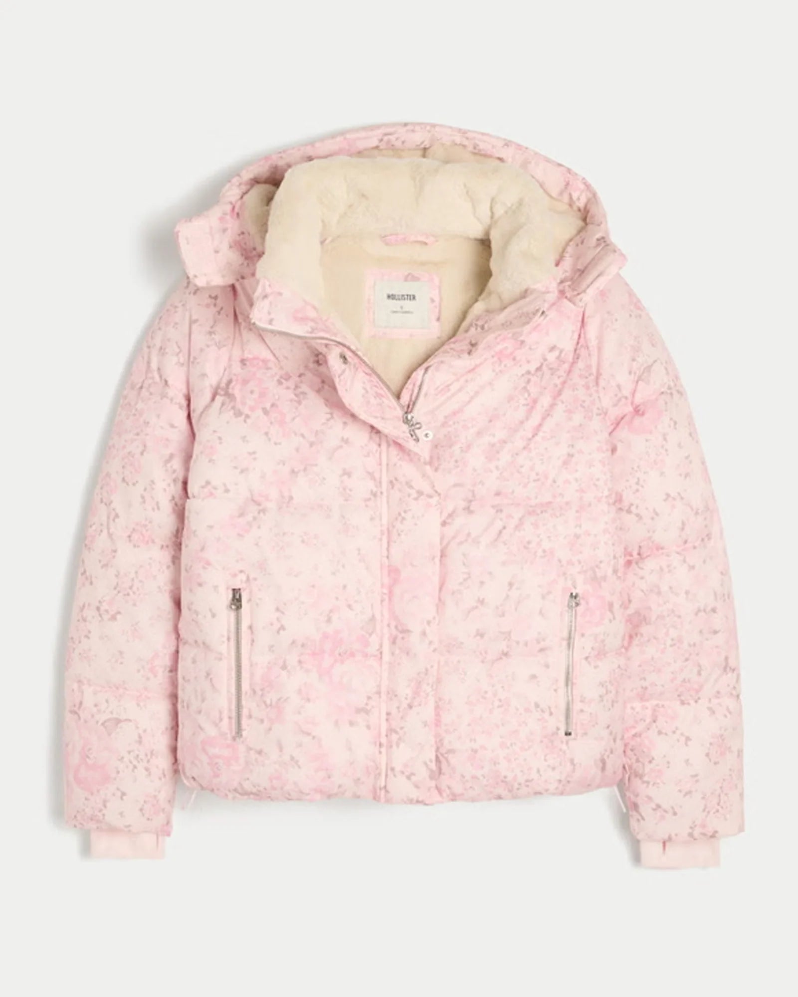 Hollister Pink Puffer Jacket