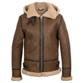 Holly Ladies Shearling Jacket Women With Hood