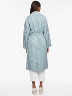 Houndstooth-Belted-Long-Rain-Coat-Back