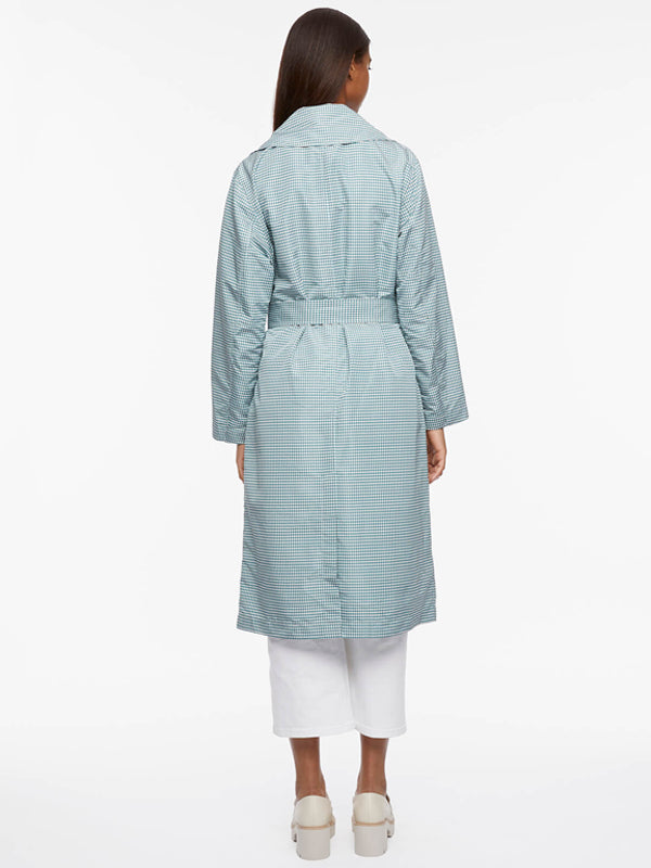 Houndstooth-Belted-Long-Rain-Coat-Back