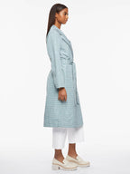 Houndstooth-Belted-Long-Rain-Coat-Womens