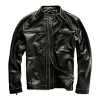 Hudson Black Leather Biker Jacket Sale