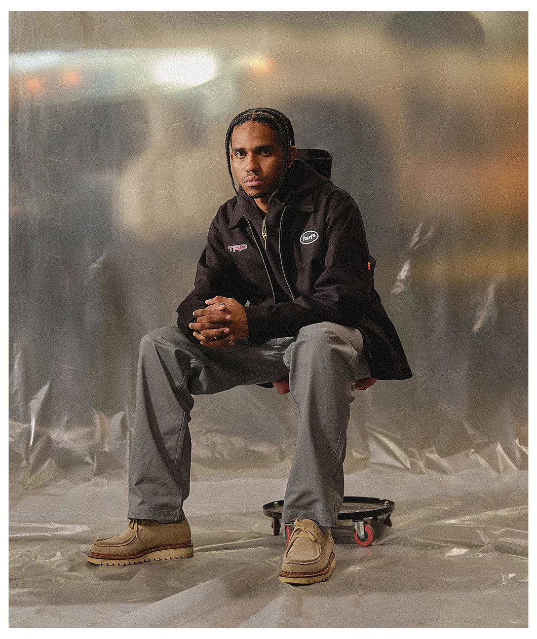 Huf-X-Toyota-Racing-Development-Work-Jacket-Black