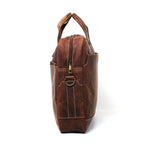 Vintage Leather Laptop Bag, Brown Zing Apparel