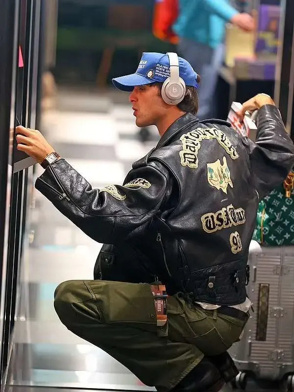 Jacob Elordi Leather Jacket
