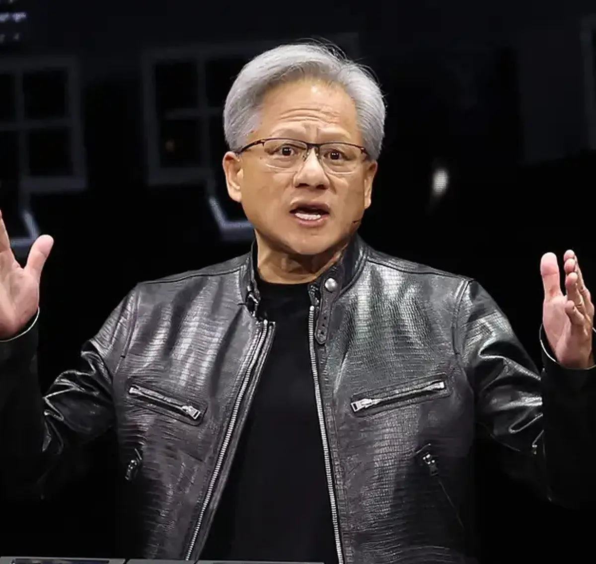Jensen Huang Leather Jacket