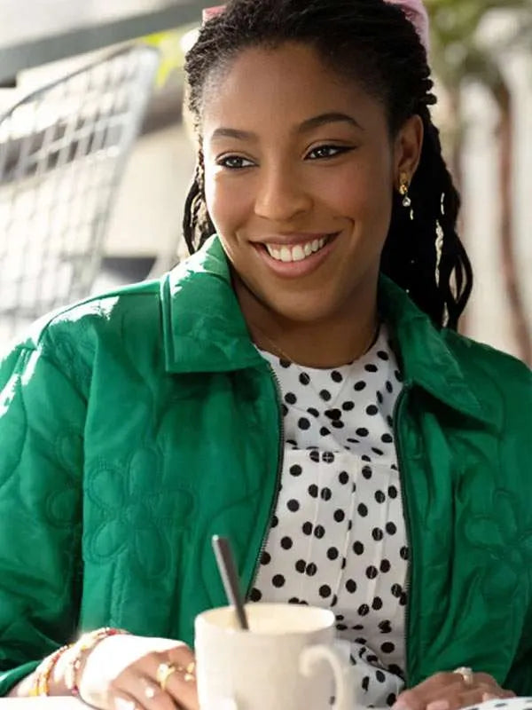 Jessica Williams Shrinking  Polyester Green Jacket