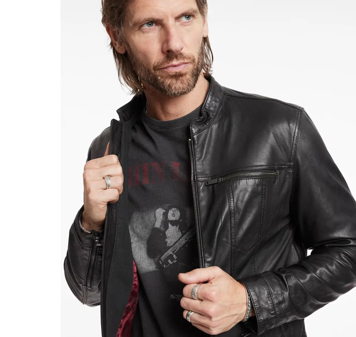 John Varvatos Leather Jacket