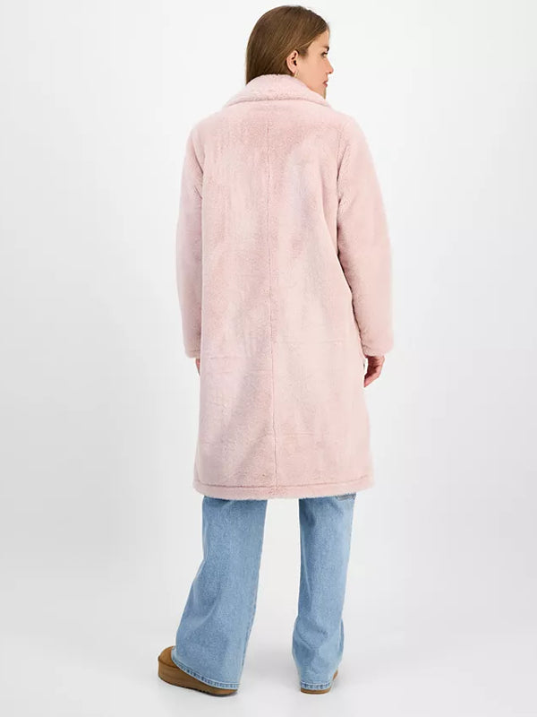 Jou-Jou-Juniors-Faux-Fur-Double-Breasted-Coat-Pink