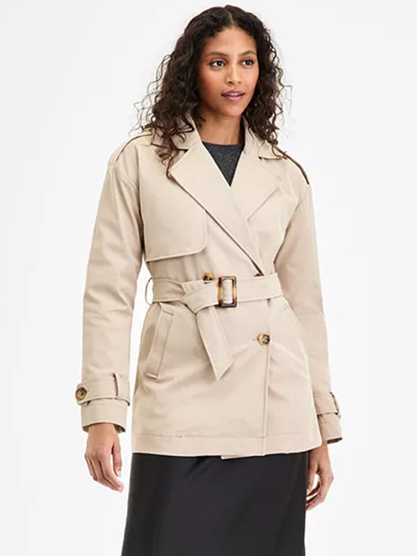 Jou-Jou-Womens-Juniors-Double-Breasted-Belted-Trench-Coat