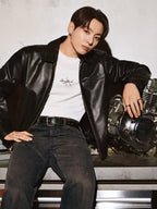 Jungkook Calvin Klein Leather Jacket