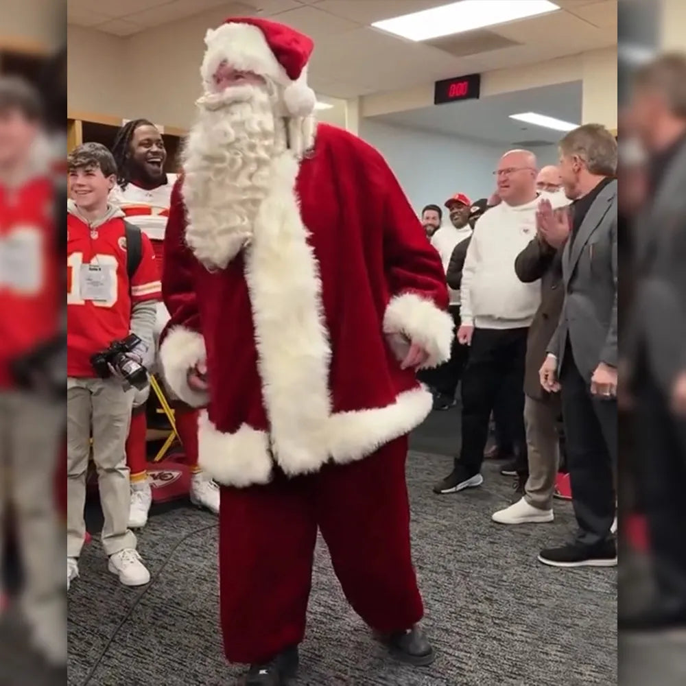 Kansas City Chiefs Coach Andy Reid Santa Suit