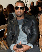 Kanye West Black Leather Motorcycle Jacket
