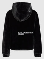 Karl-Lagerfeld-Faux-Fur-Jacket-Black