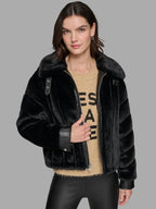 Karl-Lagerfeld-Paris-Faux-Fur-Jacket-Black