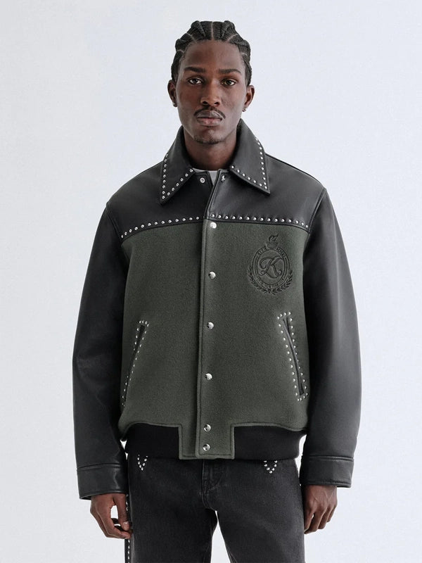 Kith-Combo-Varsity-Leather-Jacket