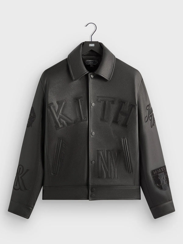 Kith-Pebbled-Leather-Varsity-Coaches-Jacket