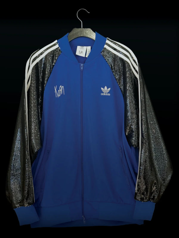 Korn-x-Adidas-Black-Sequin-Track-Jacket-Blue