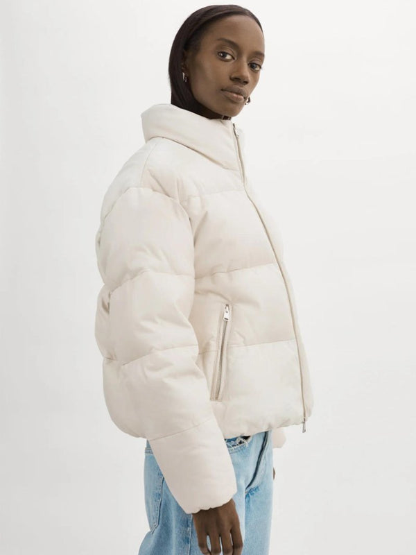 LAMARQUE-Iris-Leather-Puffer-Jacket-Bone