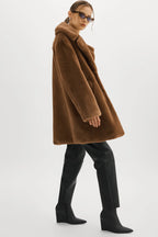 LAMARQUE-Linnea-Faux-Fur-Coat-Brown