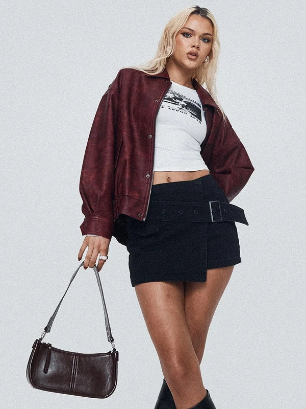LIONESS-Womens-Kenny-Bomber-Jacket-In-Burgundy