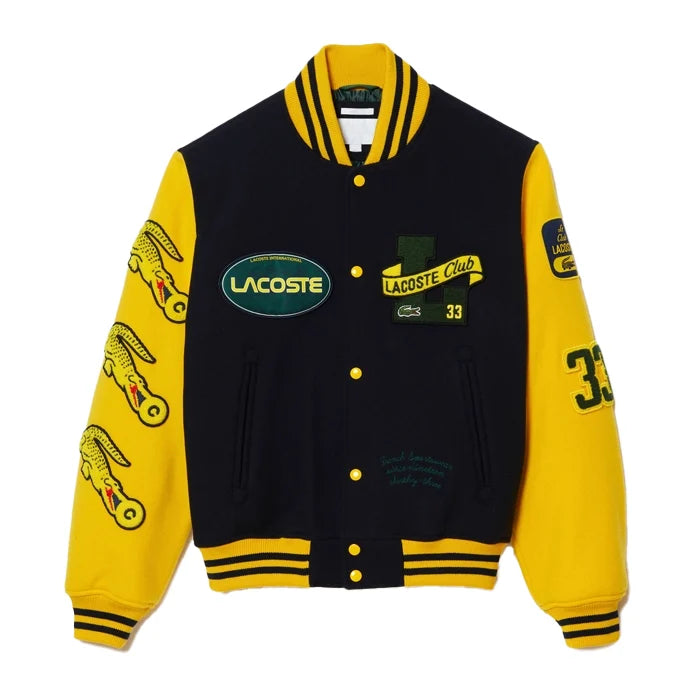 Lacoste Two-Tone Wool Bomber Jacket