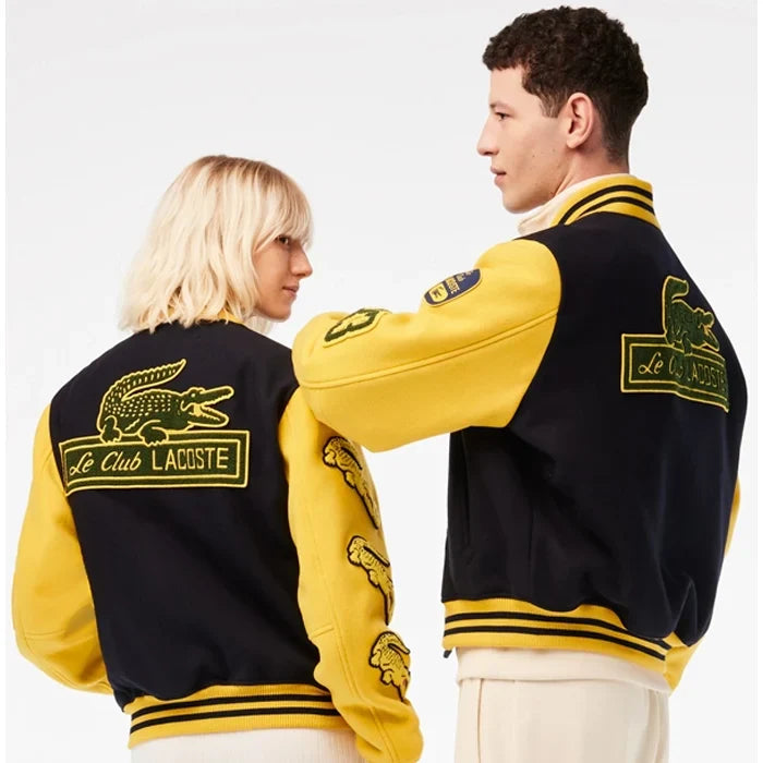 Lacoste Two-Tone Wool Bomber Jacket