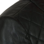 Biker Quilted Leather Jacket Women, Black Zing Apparel