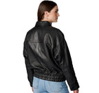 Leather Aviator Jacket Womens