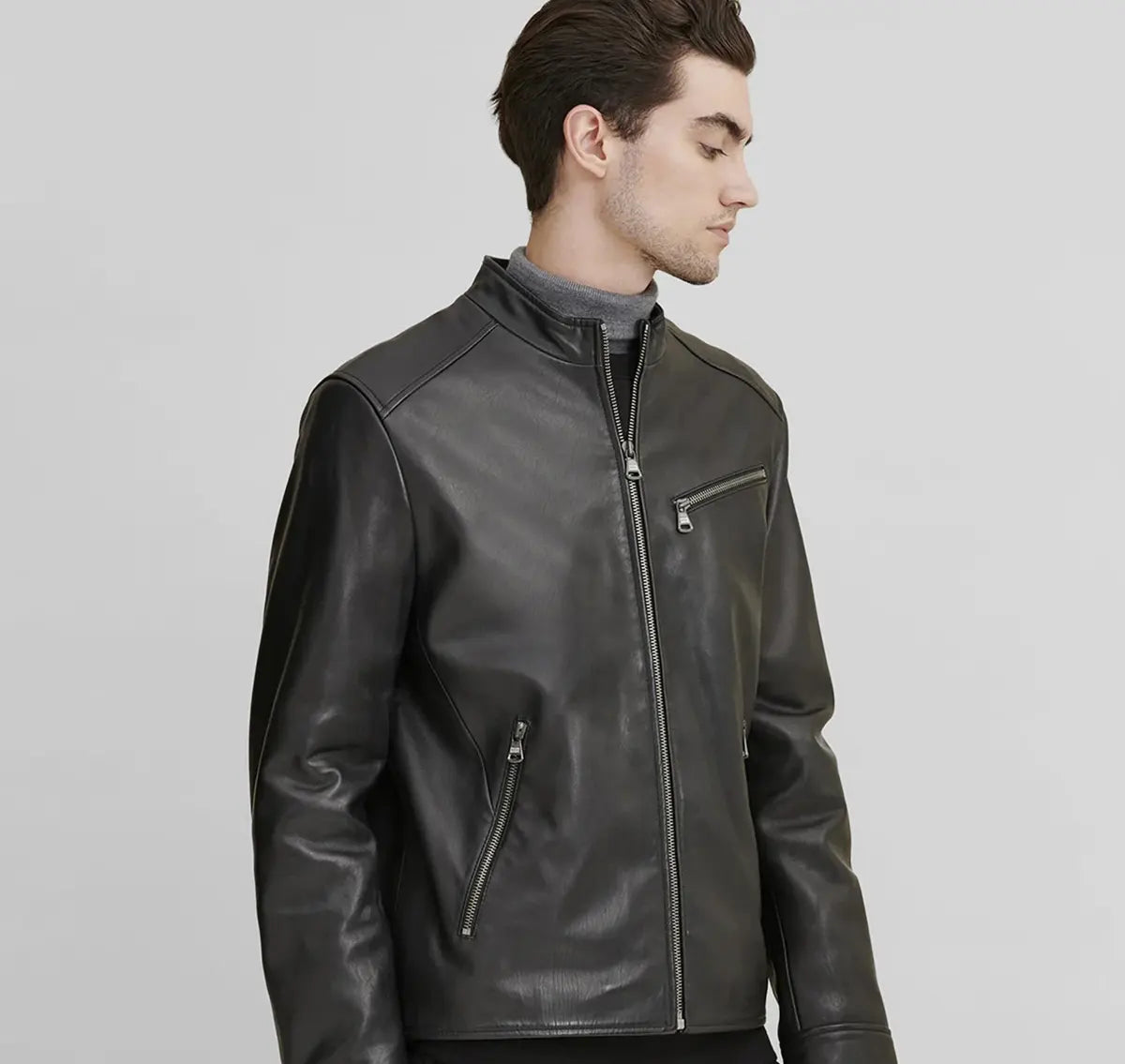 Leather Jacket With Zippers