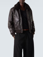 Lemaire-Shearling-Collar-Leather-Jacket