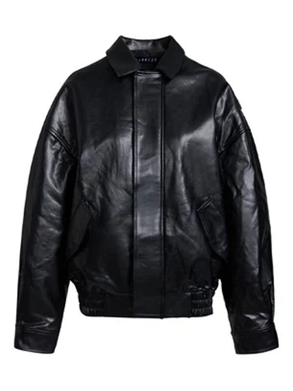 Lioness-Kenny-Leather-Bomber-Jacket-Black
